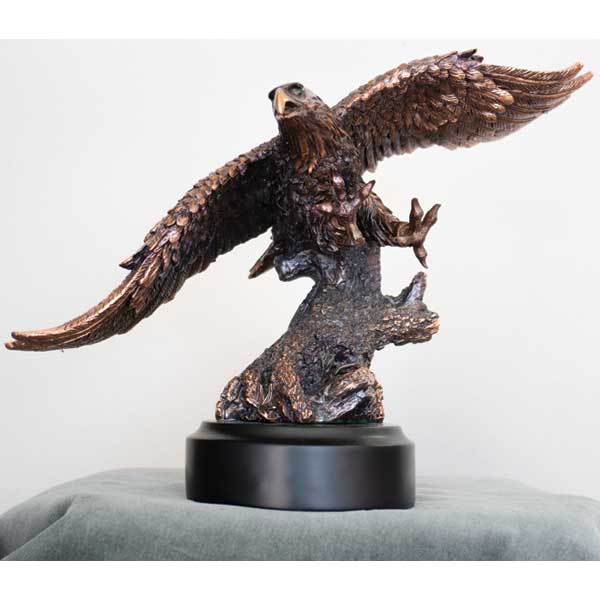 Round Base Bald Eagle Trophy - American Trophies Awards & Engraving